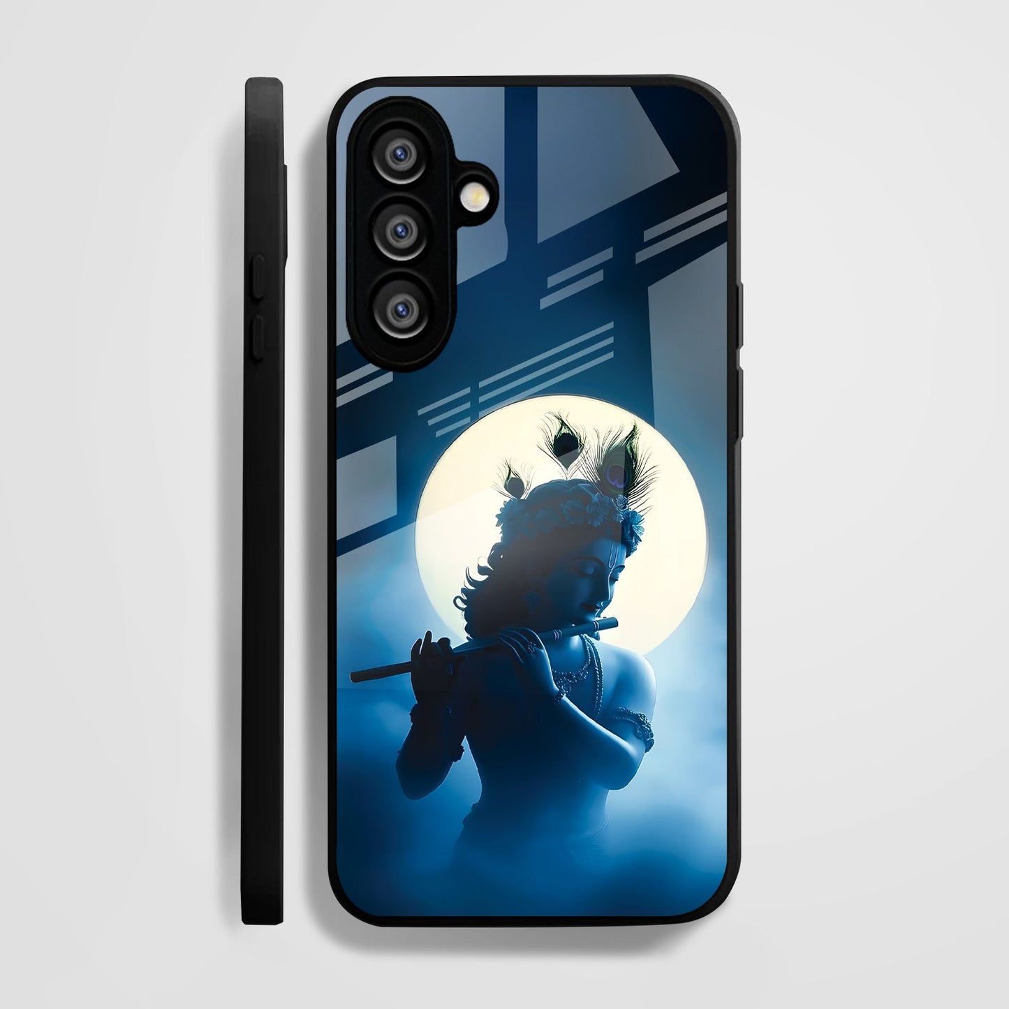 Samsung Galaxy A56 Premium Acrylic Shockproof Glass Back Case (Midnight Krishna)