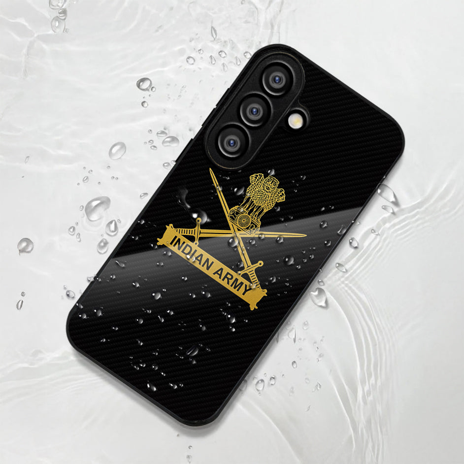 Samsung Galaxy A36 5G Premium Acrylic Shockproof Glass Back Case (Indian Army)