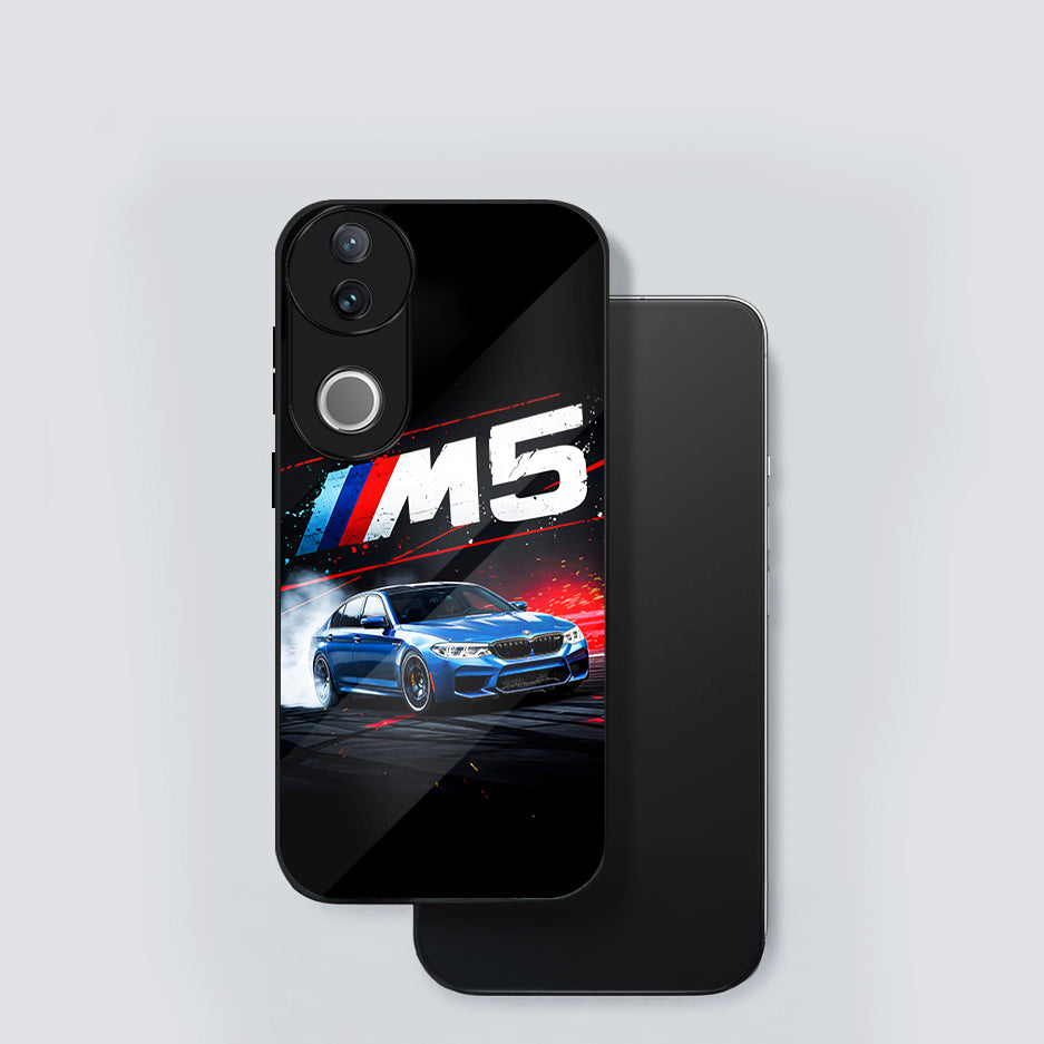 Vivo V50 5G Premium Acrylic Shockproof Glass Back Case (BMW M5)