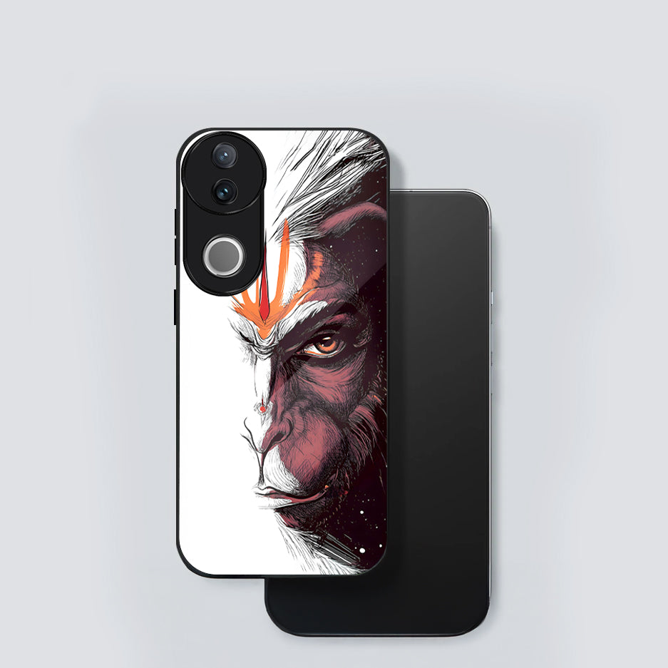 Vivo V50 5G Premium Acrylic Shockproof Glass Back Case (Hanuman)