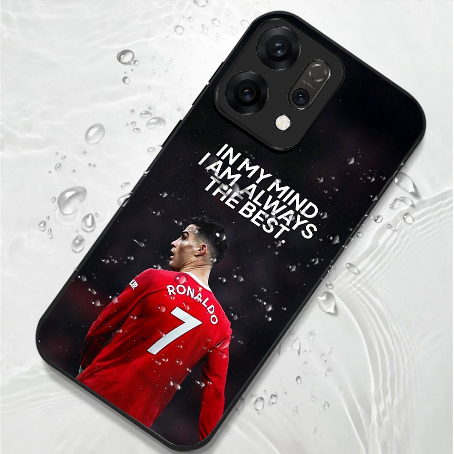 Oppo Reno 14 5G Premium Acrylic Shockproof Glass Back Case (Ronaldo)