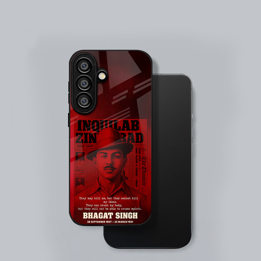 Samsung Galaxy A36 5G Premium Acrylic Shockproof Glass Back Case (Bhagat Singh)