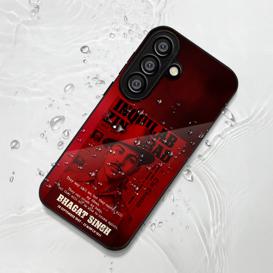 Samsung Galaxy A36 5G Premium Acrylic Shockproof Glass Back Case (Bhagat Singh)