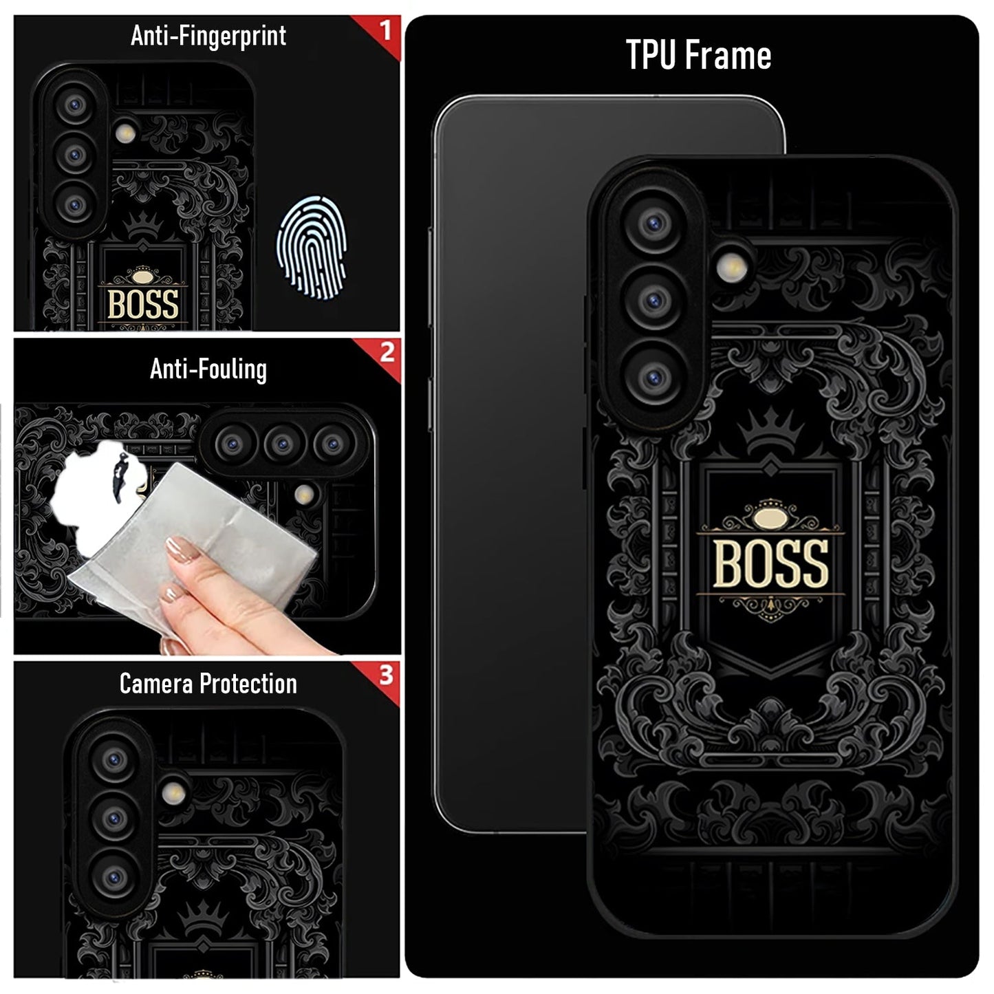 Samsung Galaxy A36 5G Premium Acrylic Shockproof Glass Back Case (Boss)