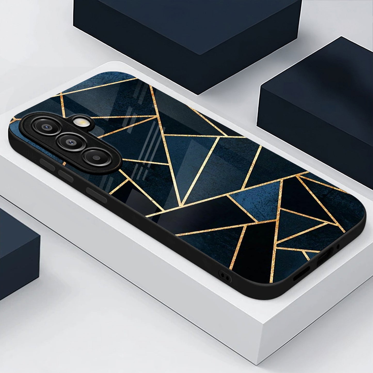 Samsung Galaxy A36 5G Premium Acrylic Shockproof Glass Back Case (Geometric Case)