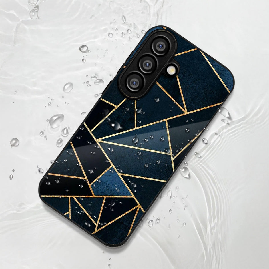 Samsung Galaxy A36 5G Premium Acrylic Shockproof Glass Back Case (Geometric Case)