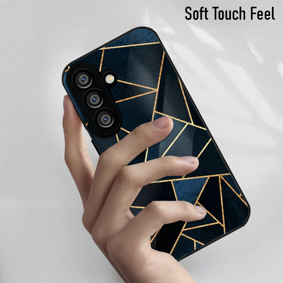 Samsung Galaxy A36 5G Premium Acrylic Shockproof Glass Back Case (Geometric Case)