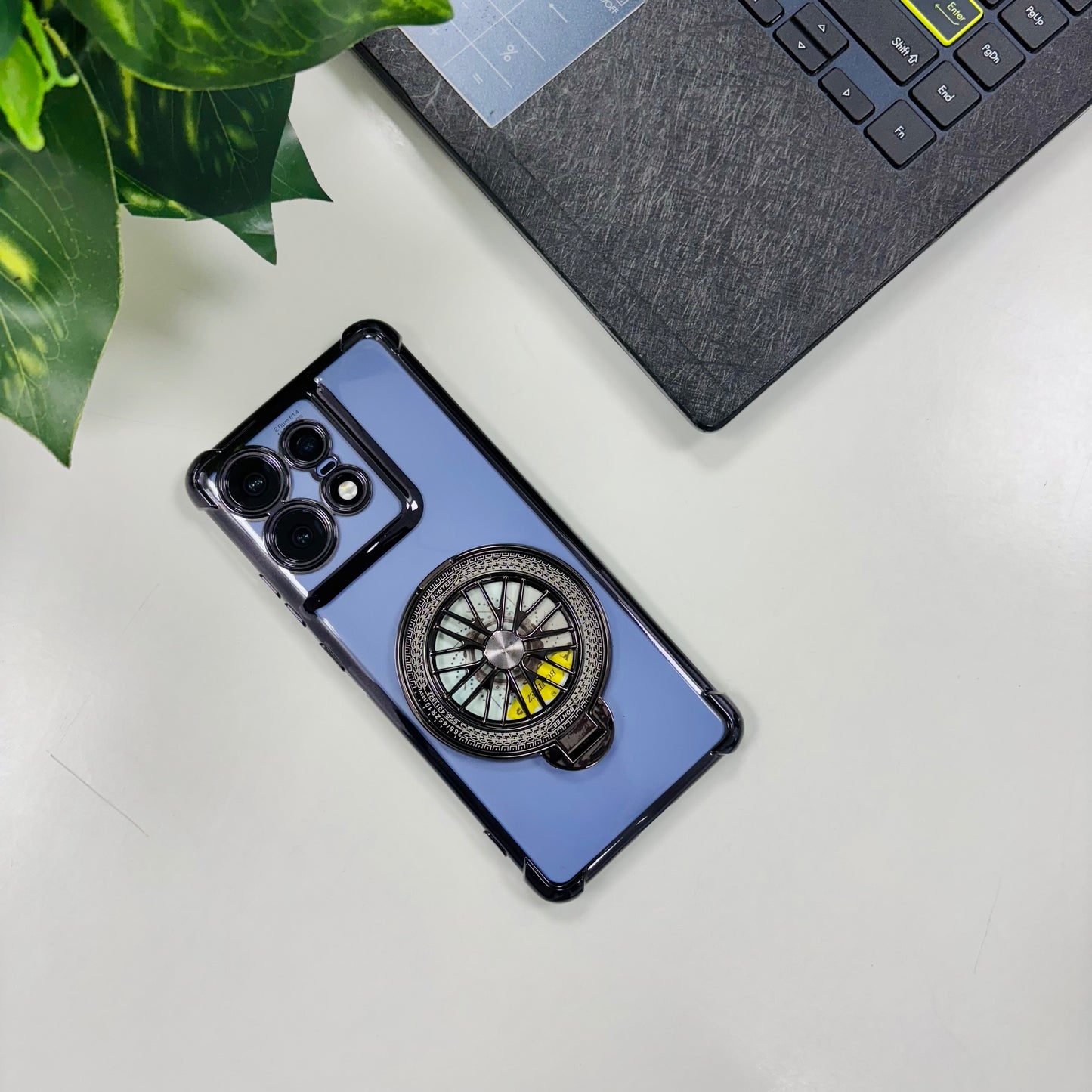 Motorola Edge 50 Pro 5G Premium Stress Buster Wheel Rotating Shockproof Airbags Case