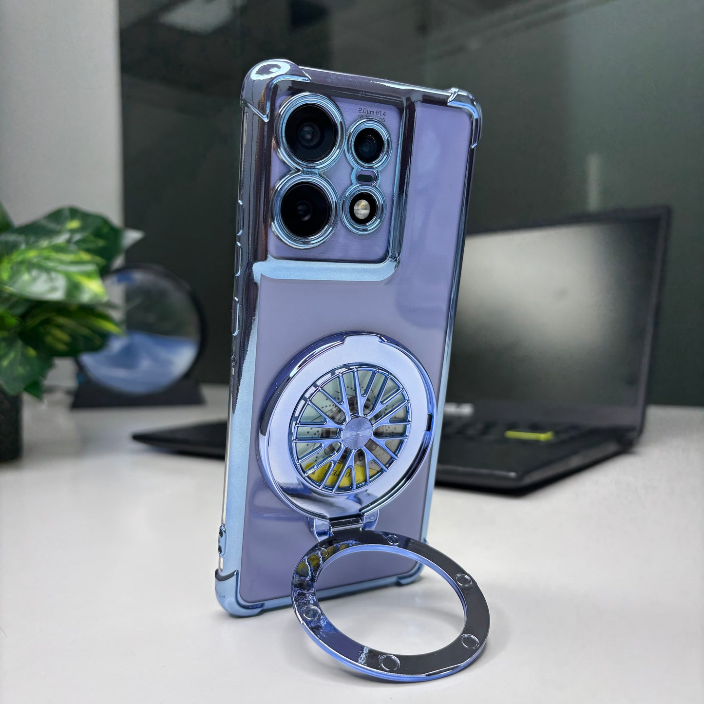 Motorola Edge 50 Pro 5G Premium Stress Buster Wheel Rotating Shockproof Airbags Case