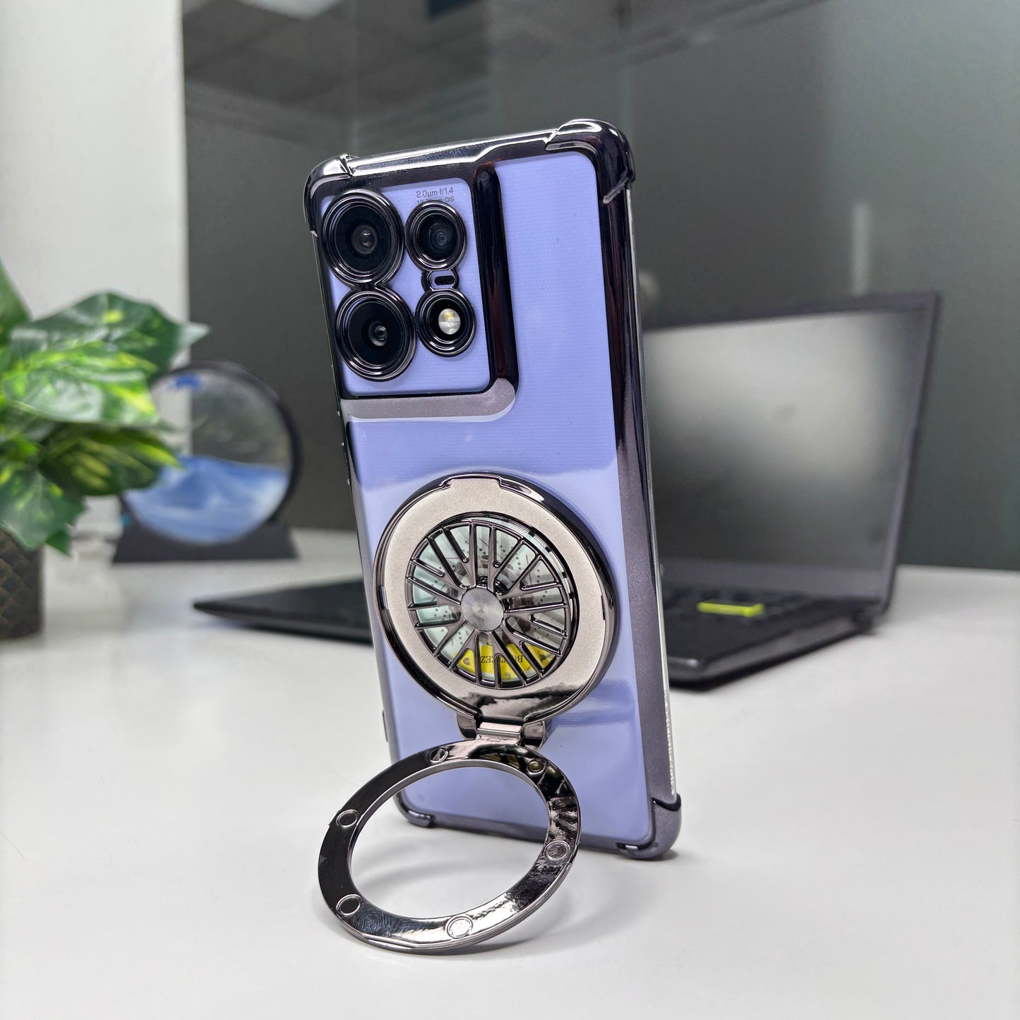 Motorola Edge 50 Pro 5G Premium Stress Buster Wheel Rotating Shockproof Airbags Case