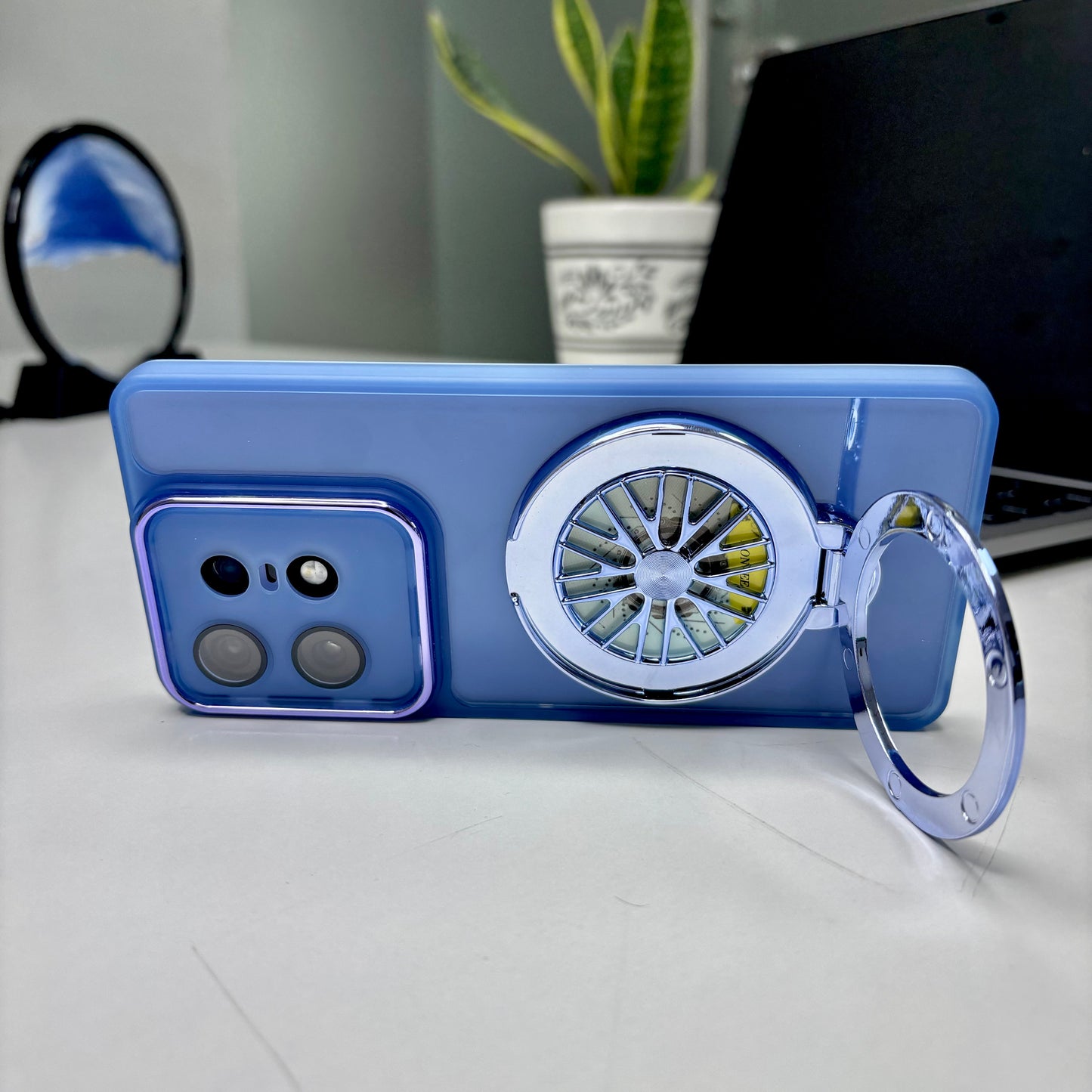 Motorola Edge 50 Pro 5G Luxury Metal Camera Ring Protective Stress Buster Wheel 2.0 Back Cover