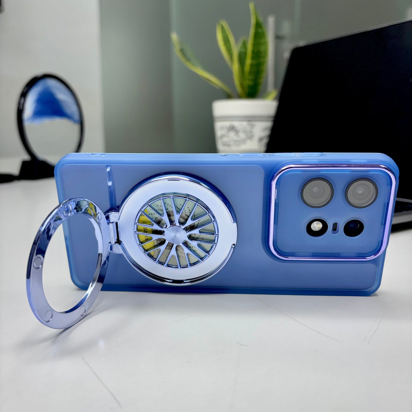 Motorola Edge 50 Pro 5G Luxury Metal Camera Ring Protective Stress Buster Wheel 2.0 Back Cover