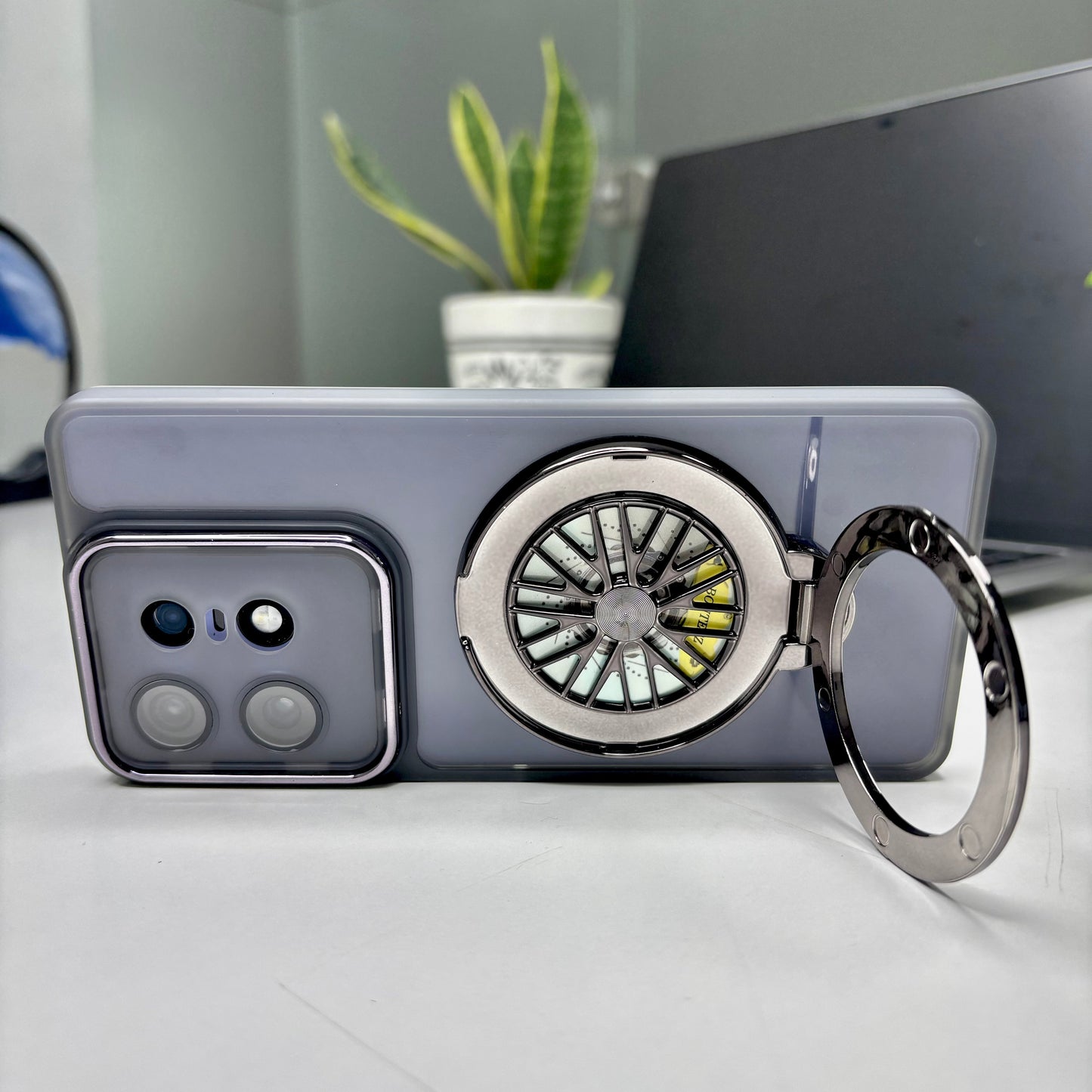 Motorola Edge 50 Pro 5G Luxury Metal Camera Ring Protective Stress Buster Wheel 2.0 Back Cover