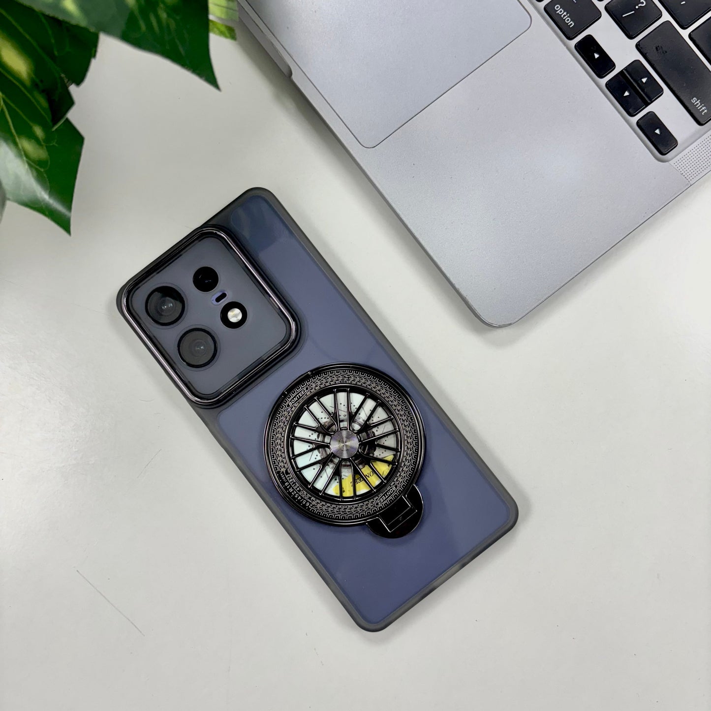 Motorola Edge 50 Pro 5G Luxury Metal Camera Ring Protective Stress Buster Wheel 2.0 Back Cover