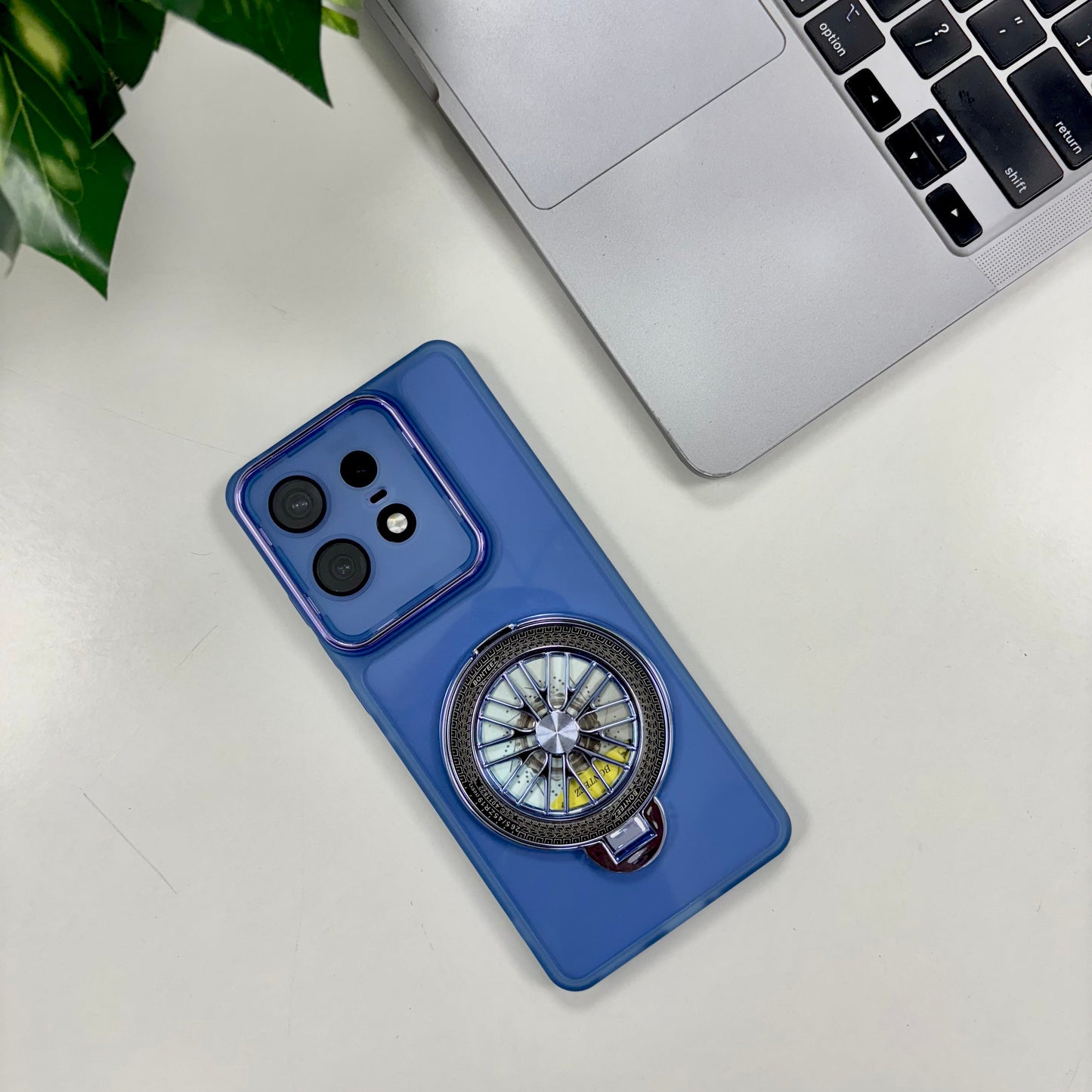 Motorola Edge 50 Pro 5G Luxury Metal Camera Ring Protective Stress Buster Wheel 2.0 Back Cover