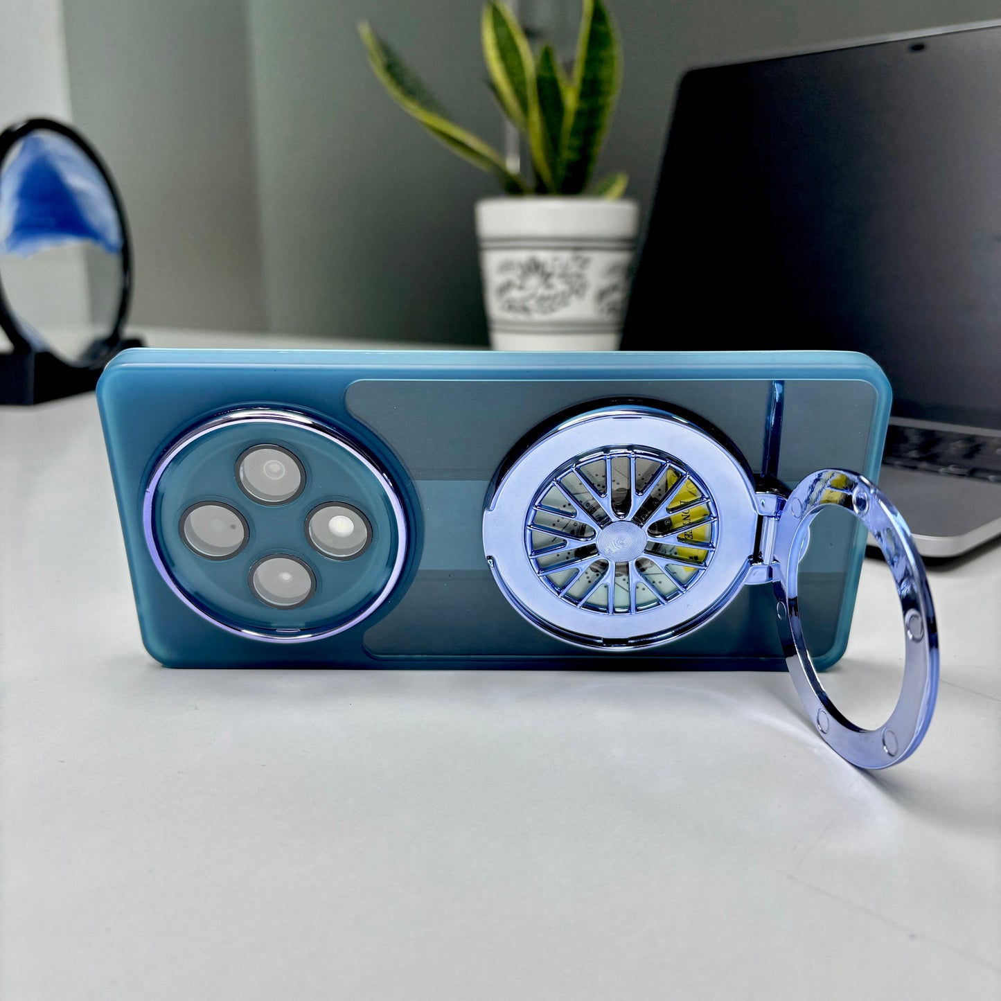 Oppo F27 Pro+ 5G Luxury Metal Camera Ring Protective Stress Buster Wheel 2.0 Back Cover