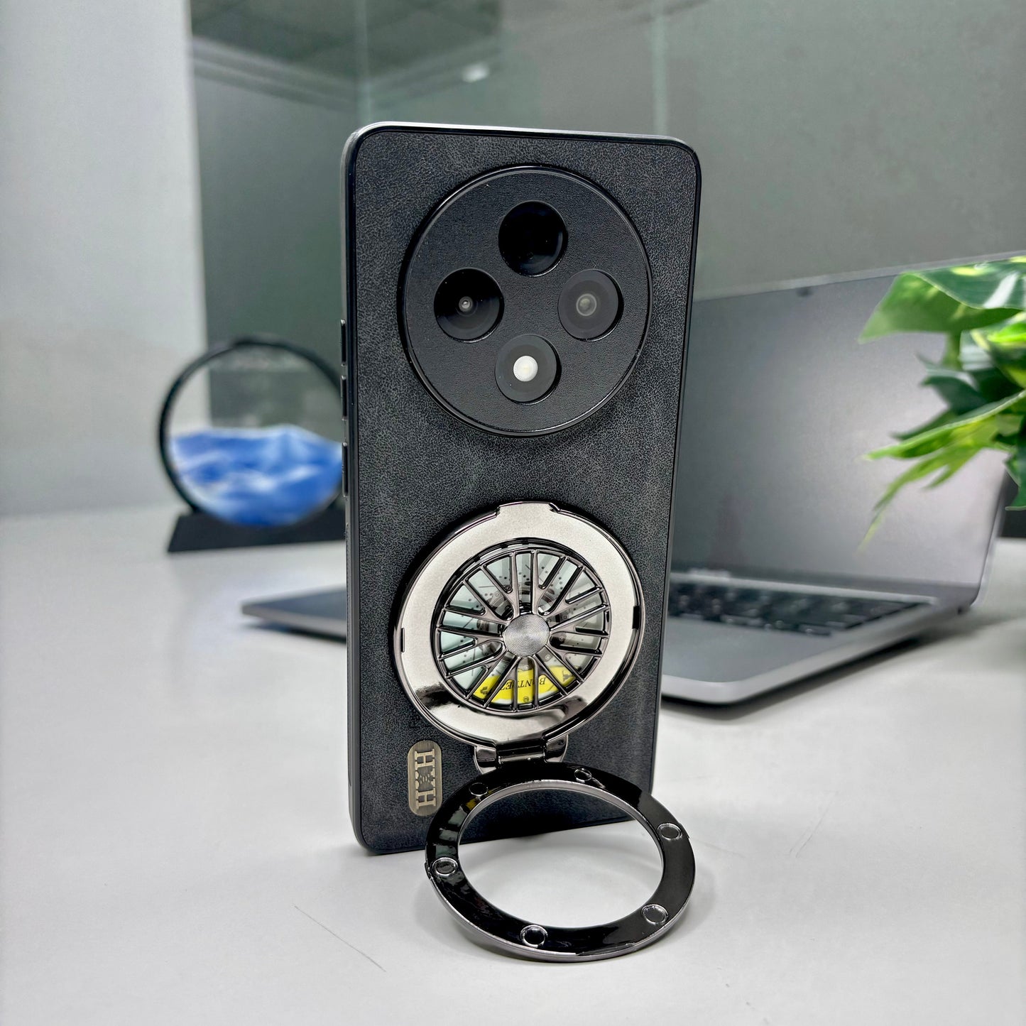 Oppo F27 Pro 5G with a stand