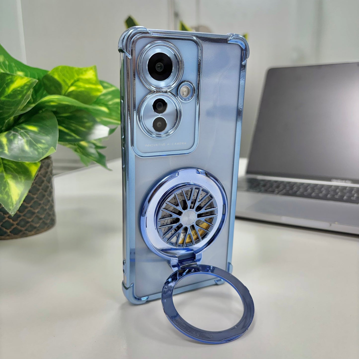 Oppo F25 Pro 5G Premium Stress Buster Wheel Rotating Shockproof Airbags Case