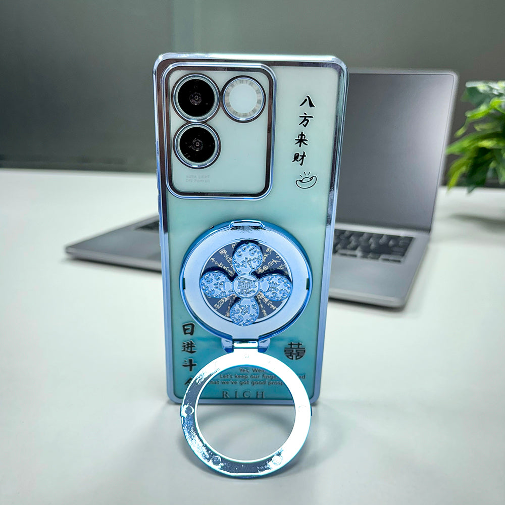 Vivo T2 Pro 5G Rich Manifestation Reflective Fidget Rotating Back Case