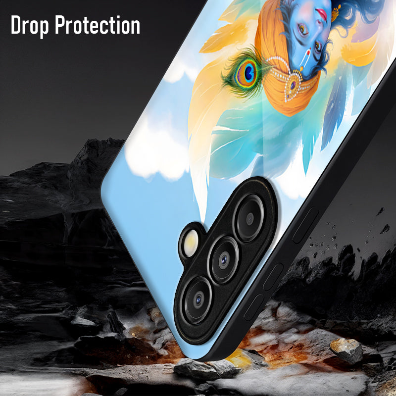 Samsung Galaxy A36 5G Premium Acrylic Shockproof Glass Back Case (Lord Krishna)