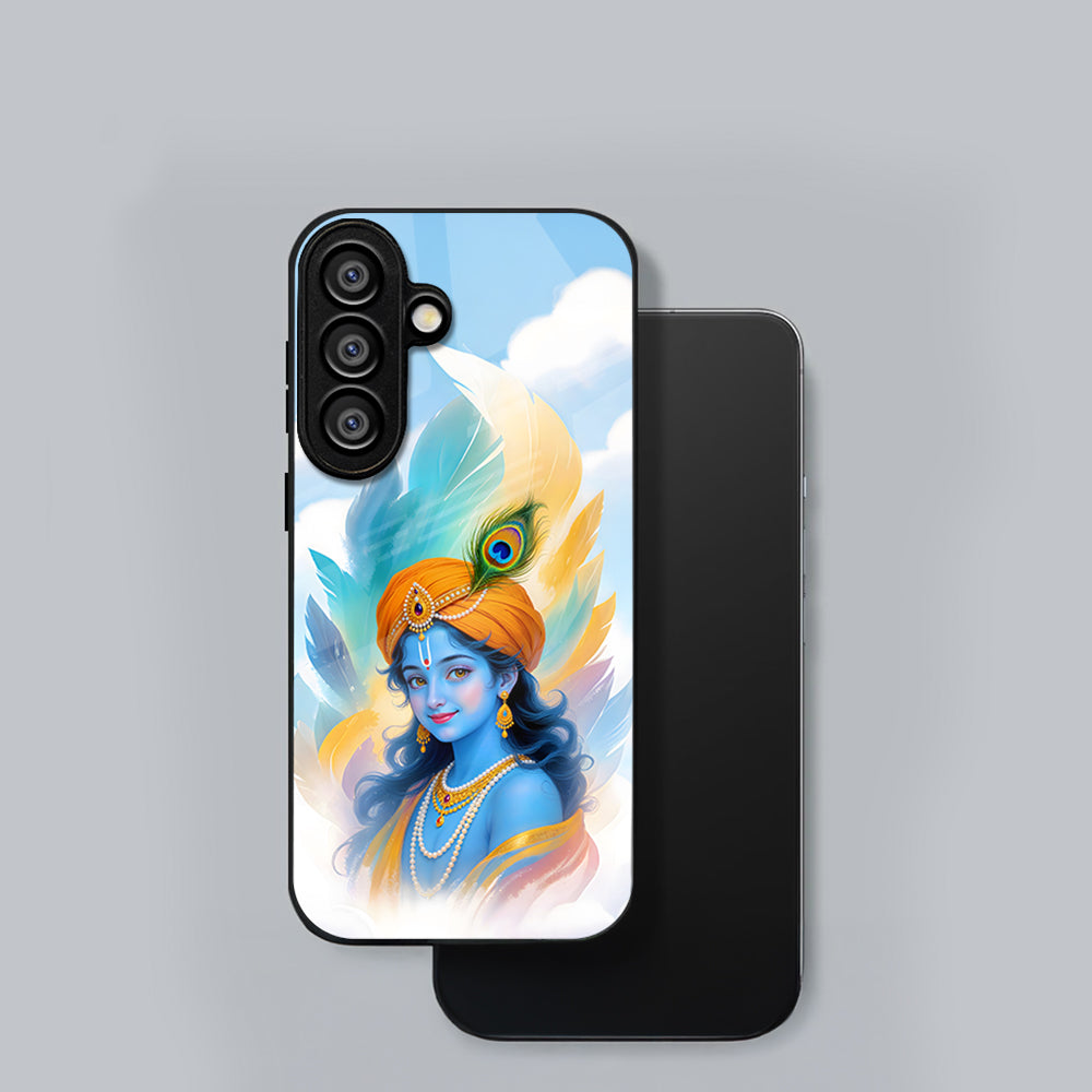Samsung Galaxy A36 5G Premium Acrylic Shockproof Glass Back Case (Lord Krishna)