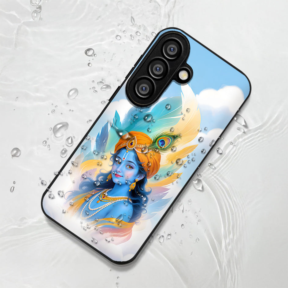 Samsung Galaxy A36 5G Premium Acrylic Shockproof Glass Back Case (Lord Krishna)