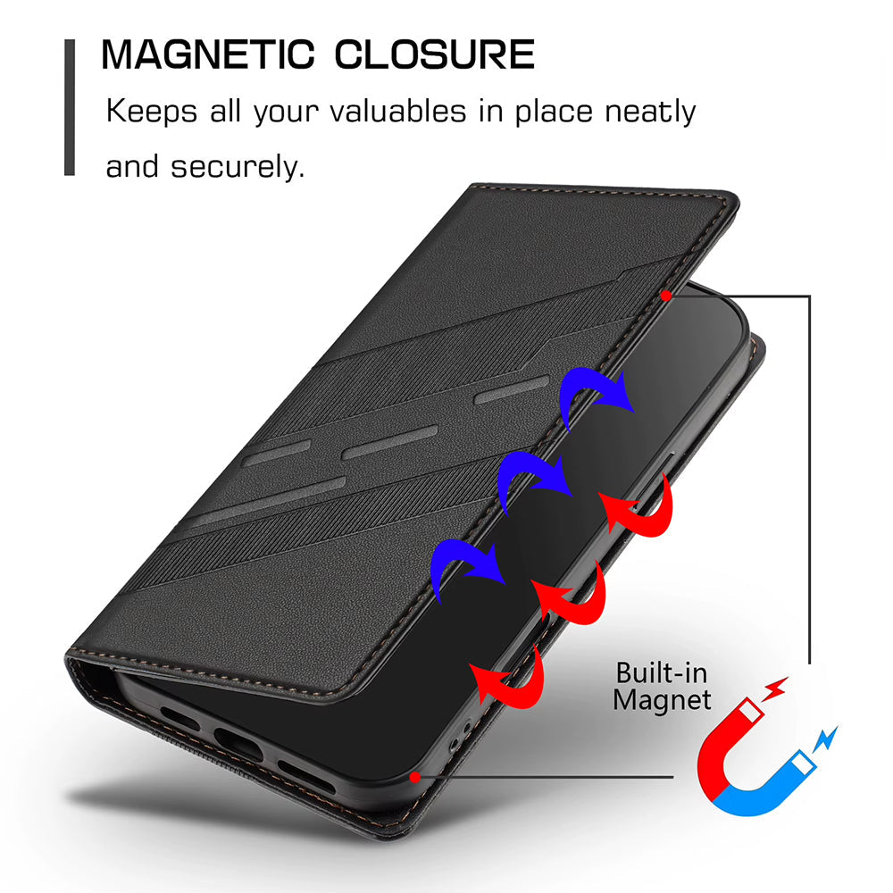 Protective magnetic wallet case for Motorola Edge 60 Fusion 5G