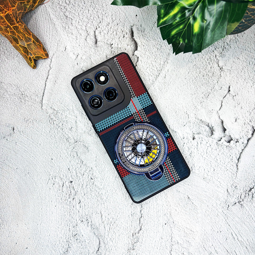Motorola Edge 60 Fusion 5G Premium Stress Buster Wheel Grid Pattern Back Case