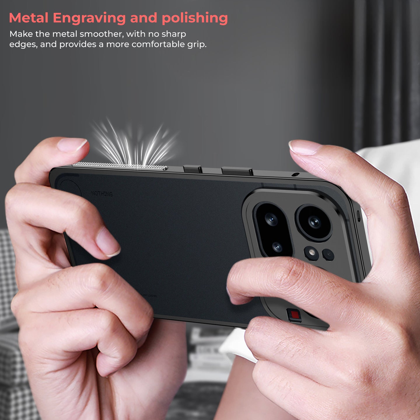 Nothing Phone 4a Pro 5G Aluminium Metal Frame Case With Metal Camera Lens Protection