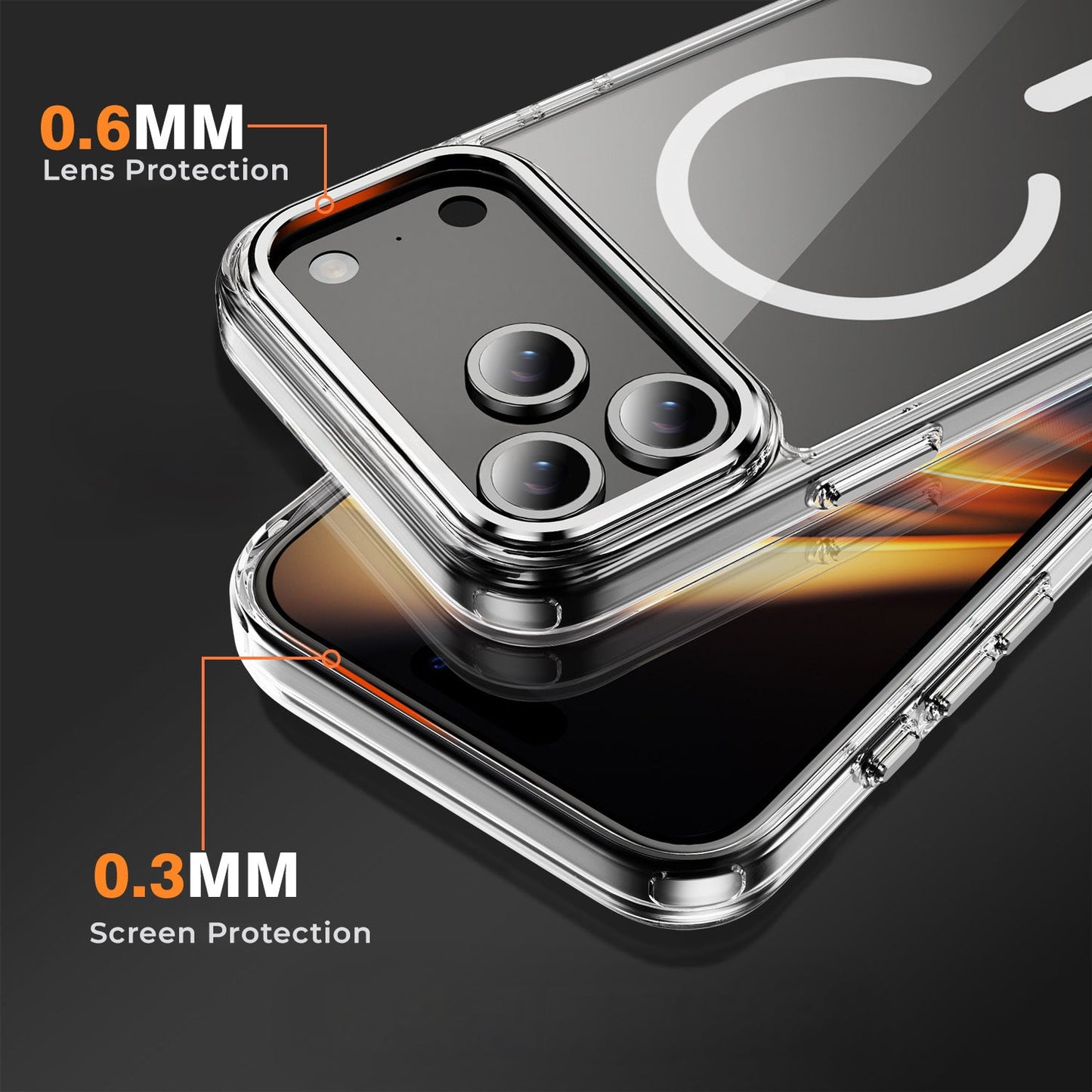 iPhone 17 Pro & 17 Pro Max Electroplating Hybrid Shockproof Bumper Magsafe Case