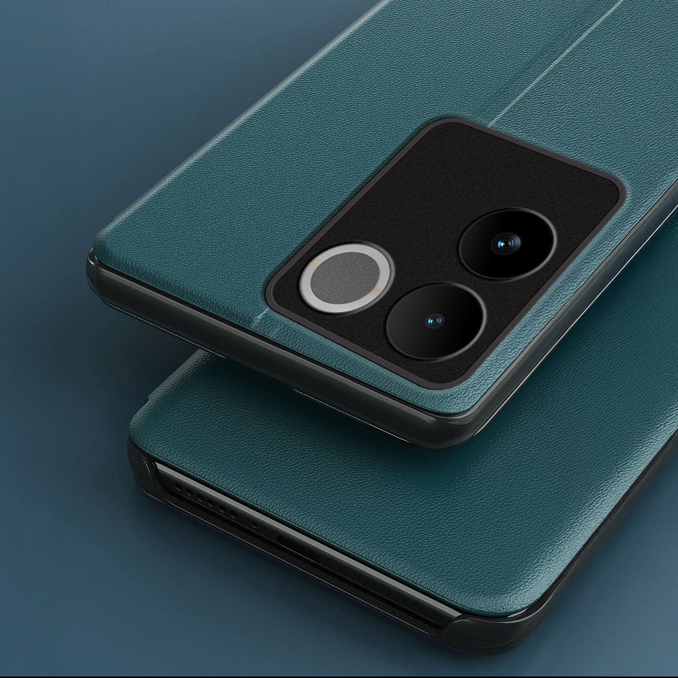 Vivo T2 Pro 5G Luxury Half Window Leather Flip Case