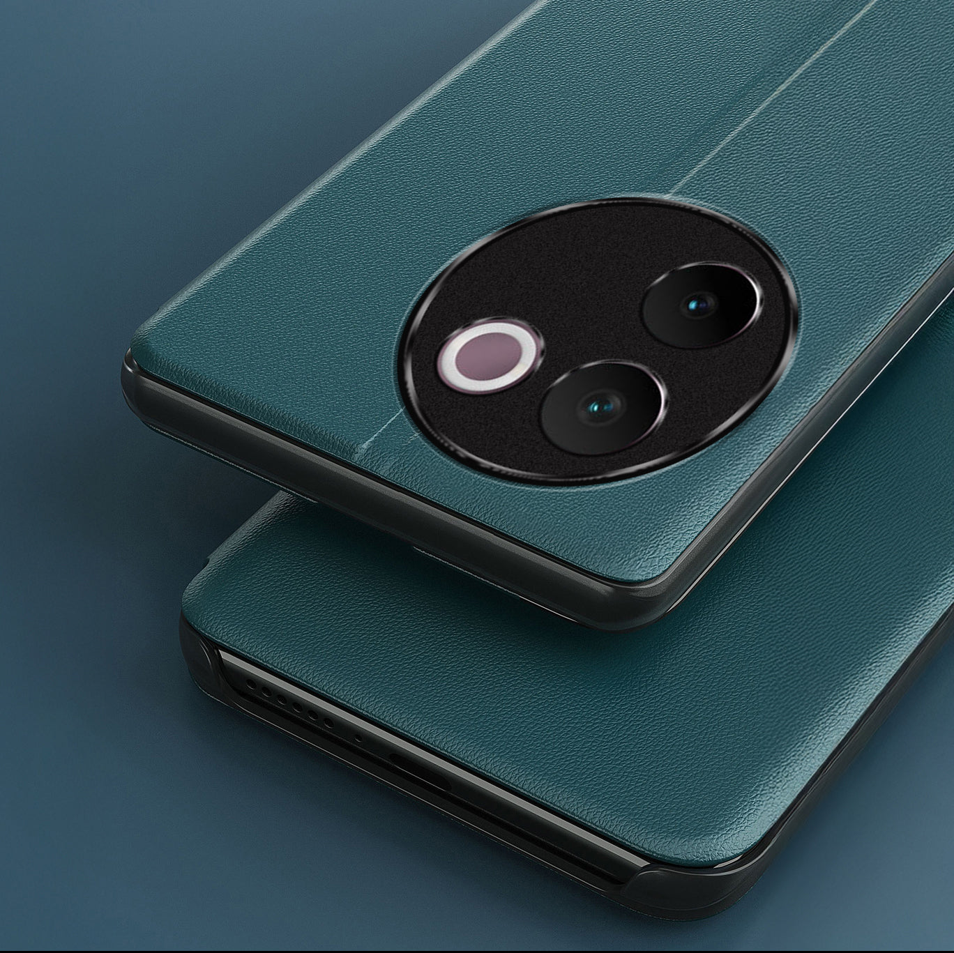 Vivo V30e 5G Luxury Half Window Leather Flip Case