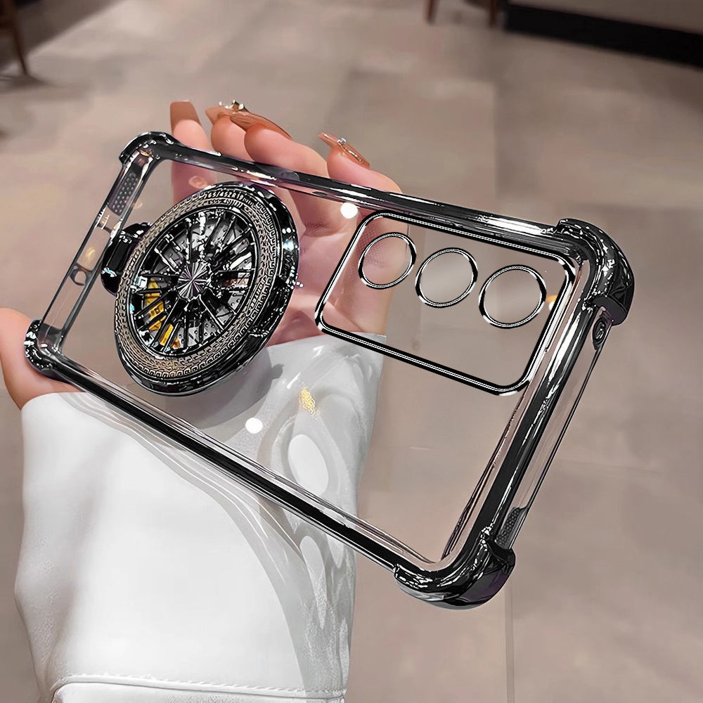 Oppo A3 Pro 5G Premium Stress Buster Wheel Rotating Shockproof Airbags Case
