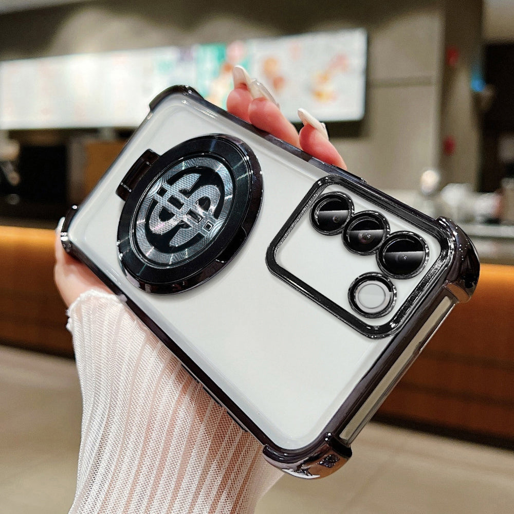 Vivo V27/V27 Pro 5G Four Corner Airbags 100% Original Astro Money Magnet Rotating Dollar Case