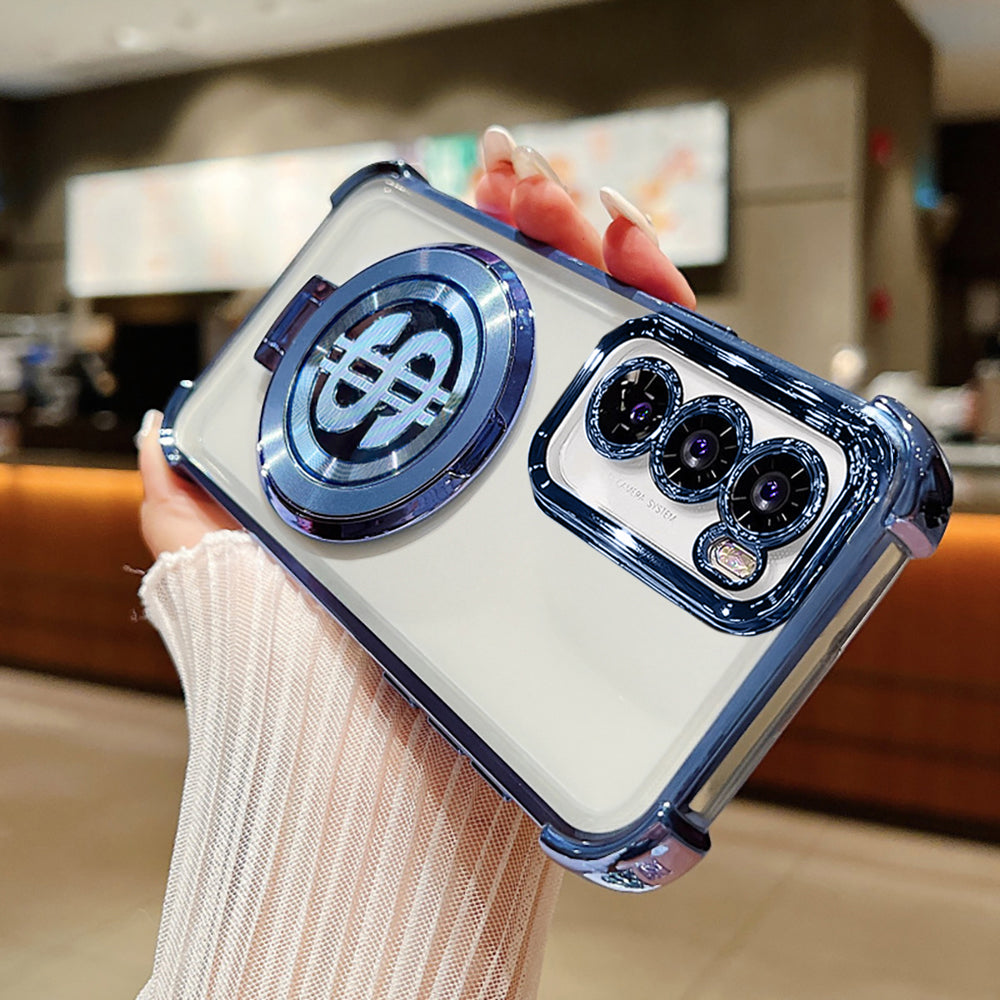 blue Oppo Reno 12 Pro 5G back cover with a dollar emblem