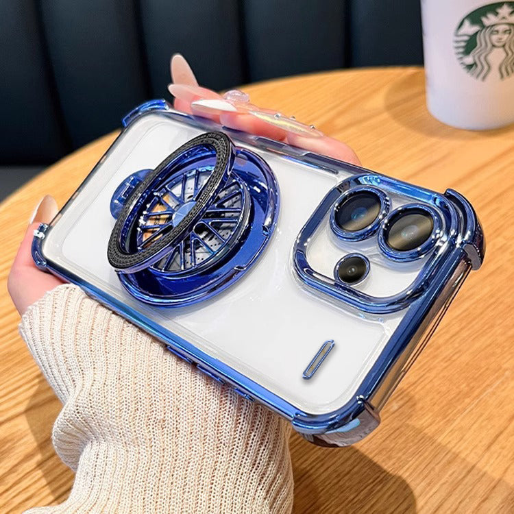 Redmi Note 13 Pro+ 5G Premium Stress Buster Wheel Rotating Shockproof Airbags Case