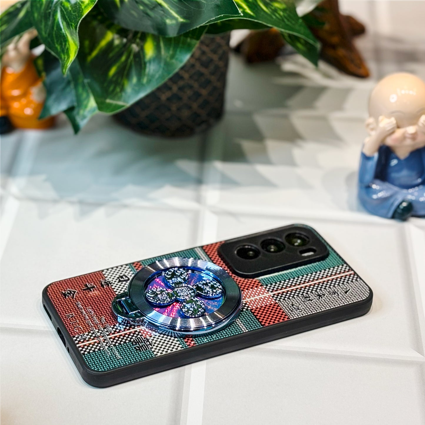 Oppo Reno12 Pro 5G Rich Manifestation Wheel Grid Pattern Back Case