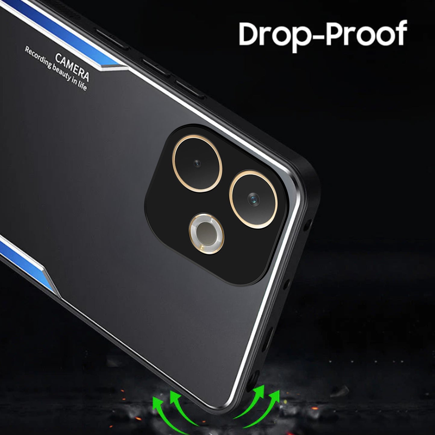 Oppo A5 Pro 5G Metal Frame Drop Proof Back Case