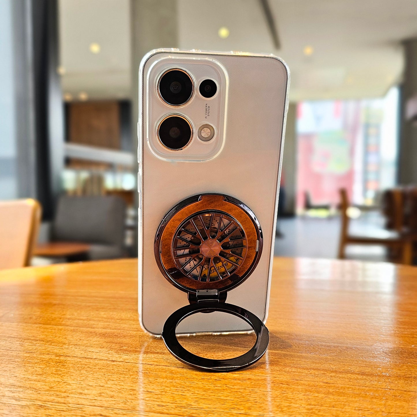Oppo Reno13 5G 100% Original Transparent Stress Buster Wheel Case