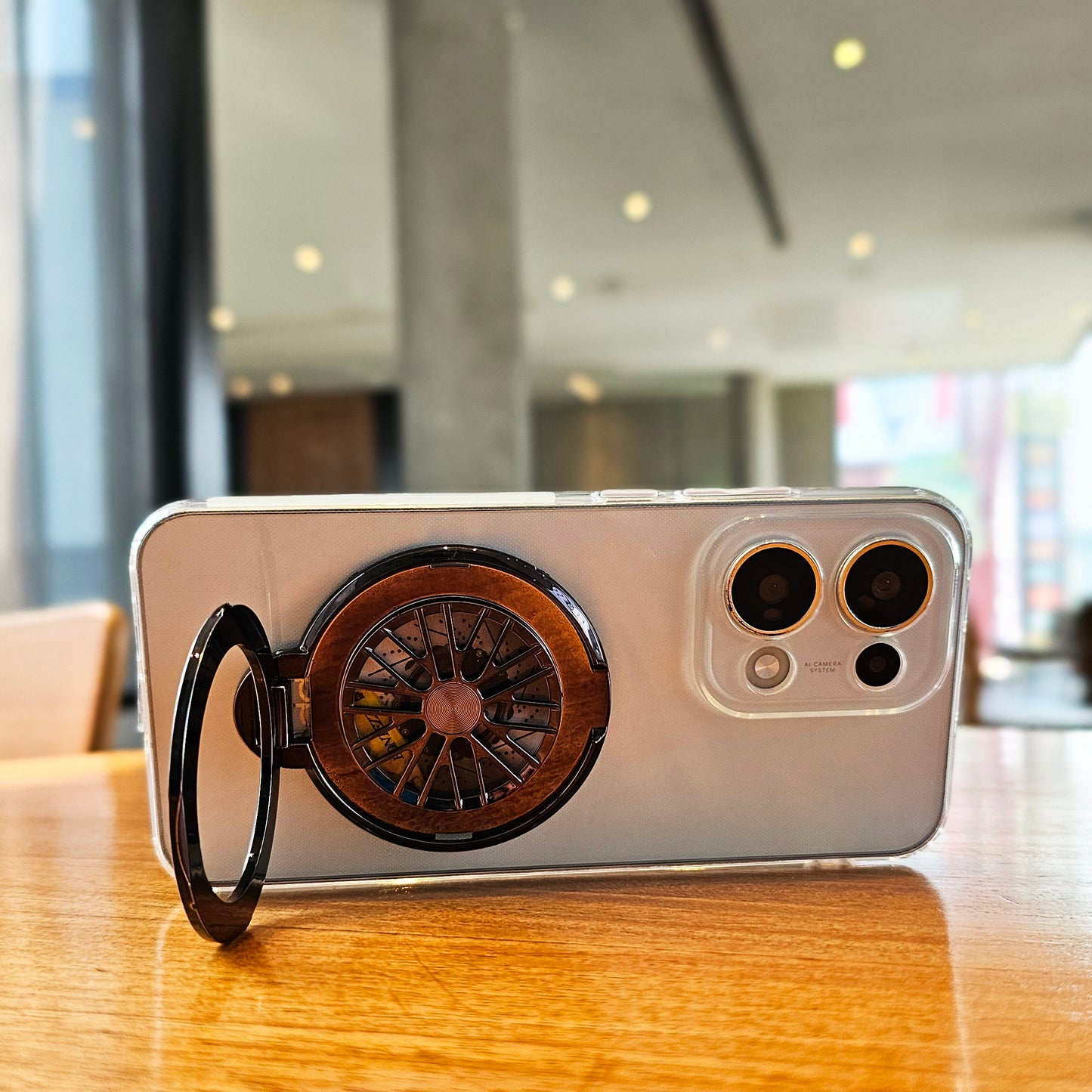 Oppo Reno13 5G 100% Original Transparent Stress Buster Wheel Case