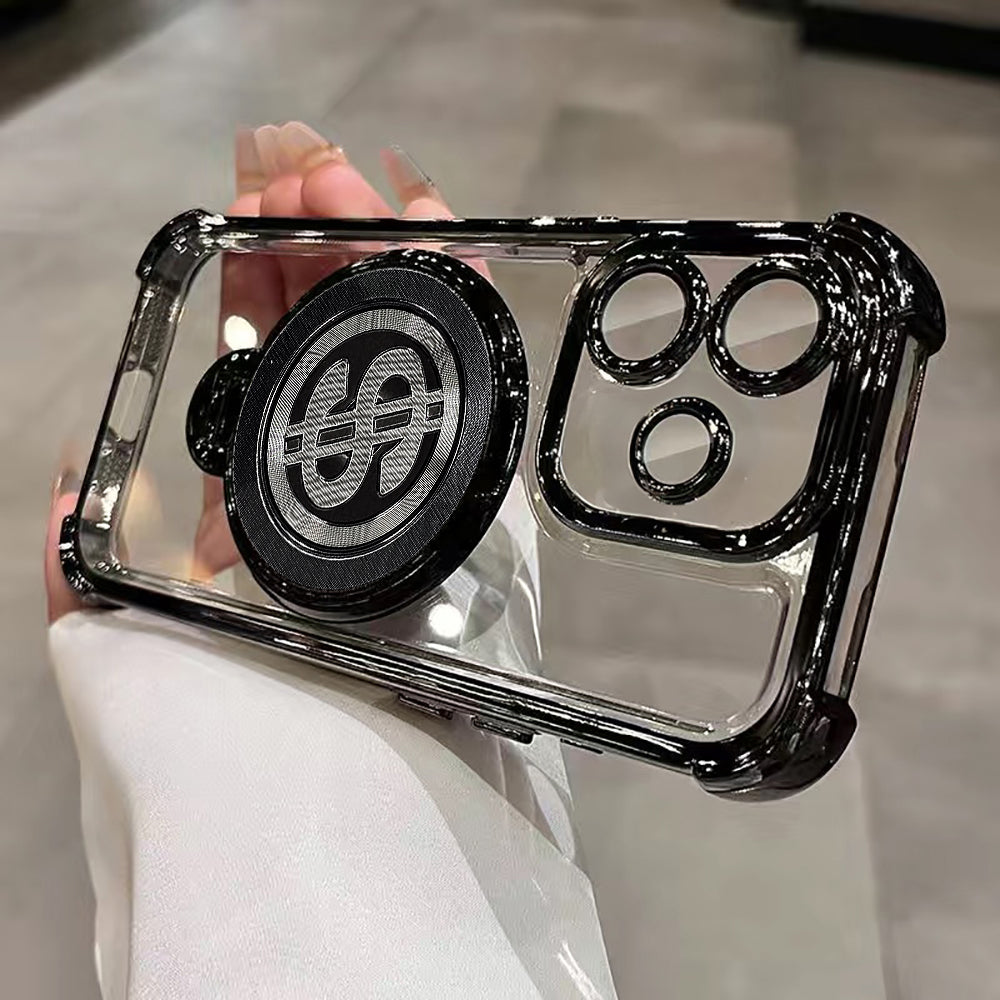 Shockproof Oppo A5 Pro 5G case with airbags and dollar wheel