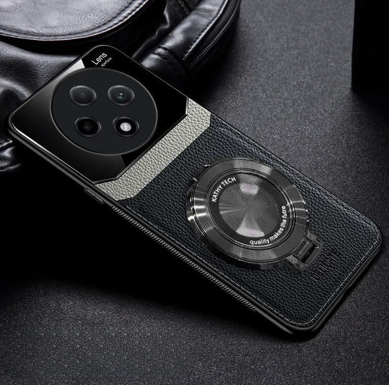Oppo F27 Pro+ black leather case