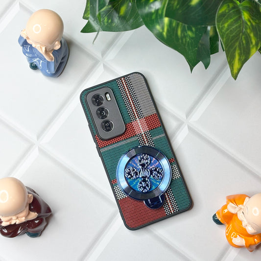Oppo Reno 12 Pro Green Grid Rich Wheel Case