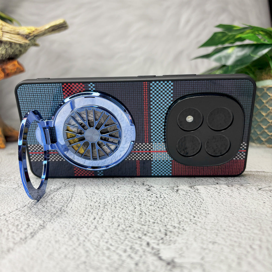 Redmi Note 14 Pro+ 5G Premium Stress Buster Wheel Grid Pattern Back Case