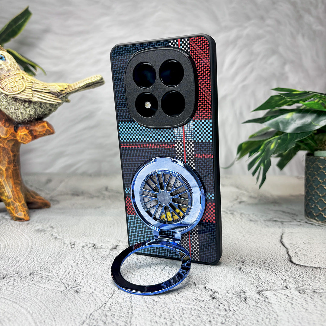 Redmi Note 14 Pro+ 5G Premium Stress Buster Wheel Grid Pattern Back Case