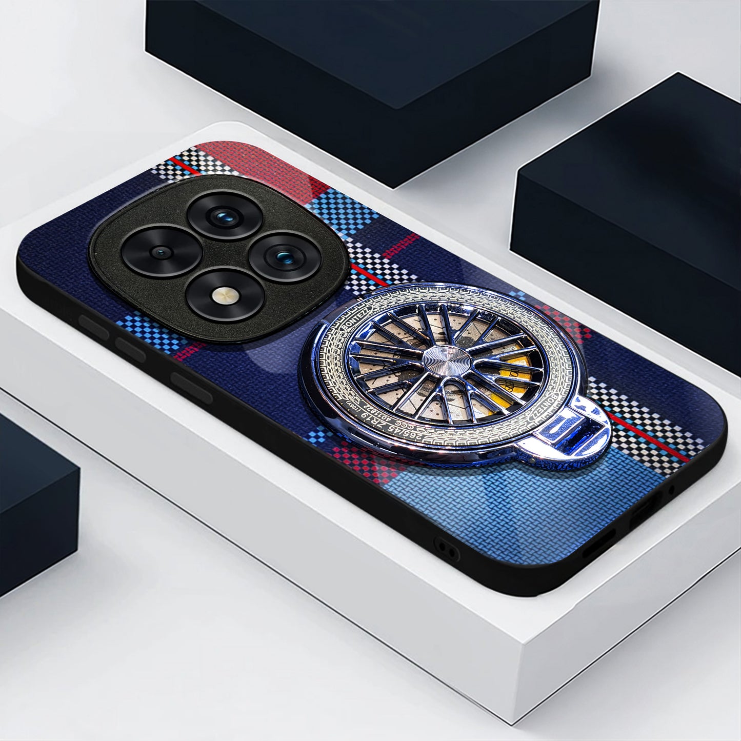 Redmi Note 14 Pro+ 5G Premium Stress Buster Wheel Grid Pattern Back Case