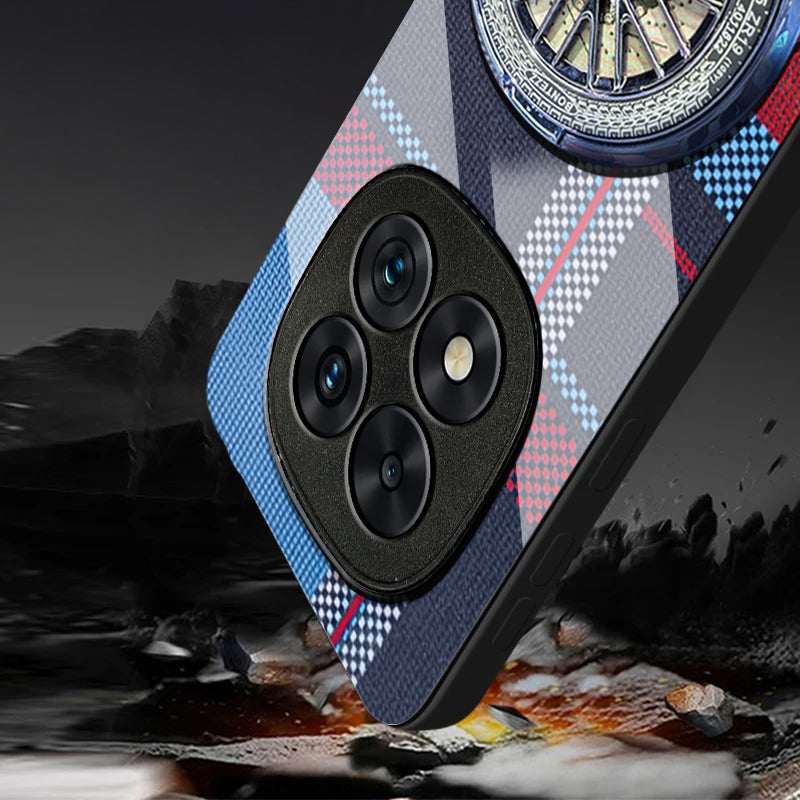 Redmi Note 14 Pro+ 5G Premium Stress Buster Wheel Grid Pattern Back Case