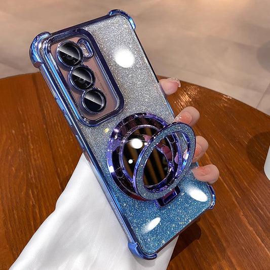 Oppo Reno12 Pro 5G Luxury Shimmer Mirror Back Shockproof Airbag Case