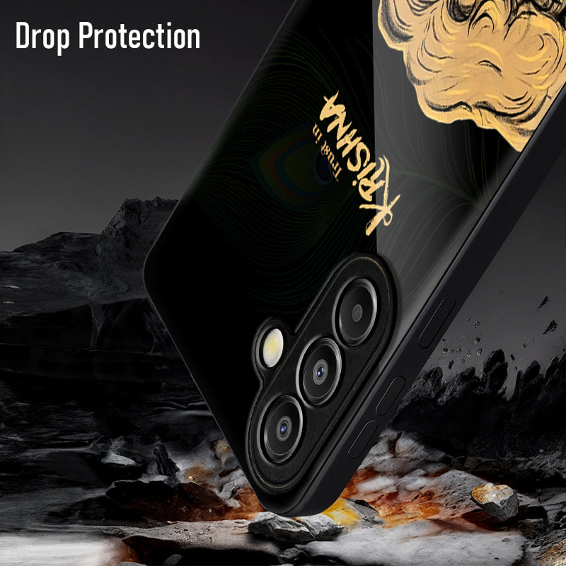 Samsung Galaxy A36 5G Premium Acrylic Shockproof Glass Back Case (Trust In Krishna)