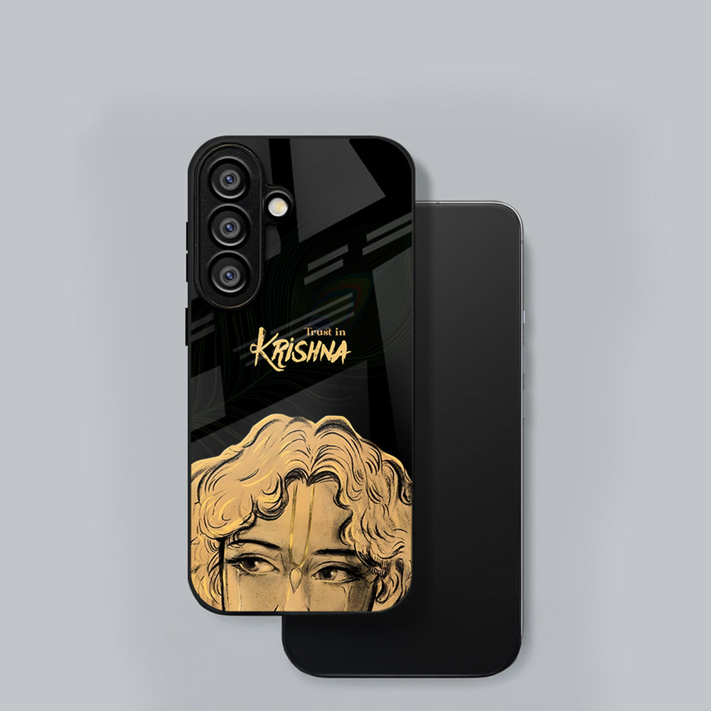 Samsung Galaxy A36 5G Premium Acrylic Shockproof Glass Back Case (Trust In Krishna)